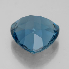 Topacio azul natural de 6,63 ct, trillón, VVS