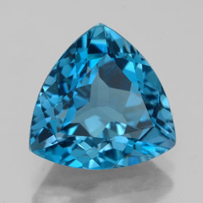 Topacio azul natural de 6,69 ct, trillón, VVS