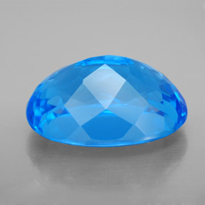 Topacio azul natural de 11,54 ct, corte óvalo, VS