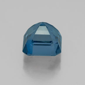 Topacio azul natural de 2,61 ct, corte esmeralda, VVS