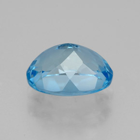 Topacio azul natural de 2,50 ct, corte óvalo, VVS-VS