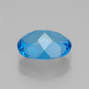 Topacio azul natural de 2,16 ct, corte óvalo, VVS