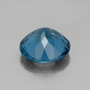 Topacio azul natural de 3,01 ct, corte redondo, VVS-VS