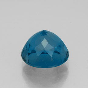 Topacio azul natural de 3,97 ct, corte redondo, VS