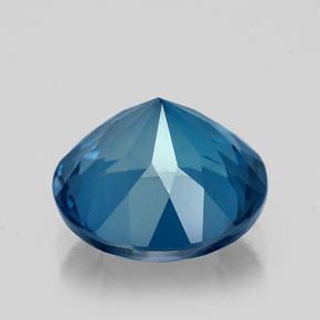 Topacio azul natural de 2,58 ct, corte redondo, VS