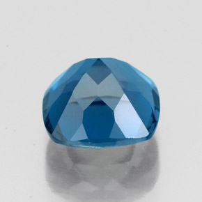 Topacio azul natural de 2,84 ct, corte cojín, VS