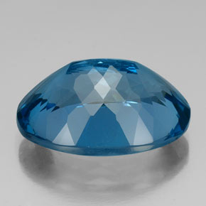 Topacio azul natural de 42,34 ct, corte óvalo, VVS