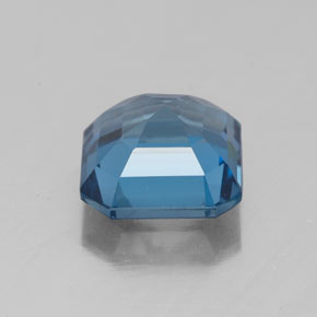Topacio azul natural de 3,11 ct, corte esmeralda, VS