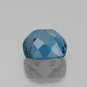 Topacio azul natural de 2,68 ct, corte cojín, VS
