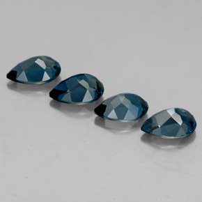 Gemas de topacio azul natural de  ct, en forma de pera, VVS-VS
