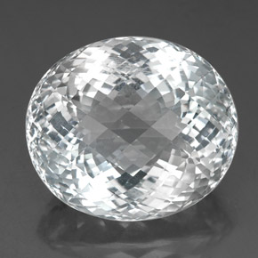 Topacio blanco natural de 86,40 ct, corte óvalo, VVS