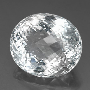 Topacio blanco natural de 86,40 ct, corte óvalo, VVS