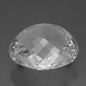 Topacio blanco natural de 86,40 ct, corte óvalo, VVS