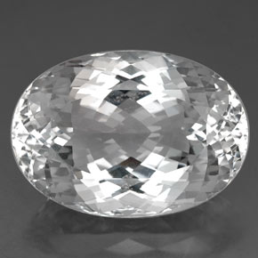 Topacio blanco natural de 80,85 ct, corte óvalo, VVS