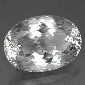 Topacio blanco natural de 80,85 ct, corte óvalo, VVS