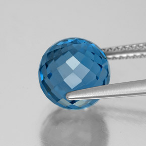 Topacio Azul Londres natural de 5.52 ct, Esfera / Bola, VVS-VS