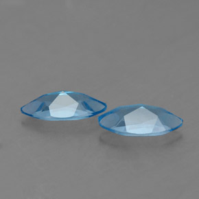 Gemas de topacio azul natural de  ct, marquesa, VVS-VS