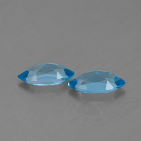 Gemas de topacio azul natural de  ct, marquesa, VVS-VS