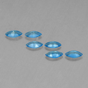 Gemas de topacio azul natural de 2,55 ct, marquesa, VVS-VS