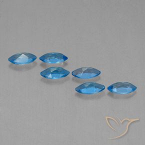 Gemas de Topacio Azul Suizo natural de 2.93 ct, Marquesa, VVS-VS