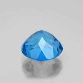 Topacio azul natural de 3,55 ct, corte redondo, VVS-VS
