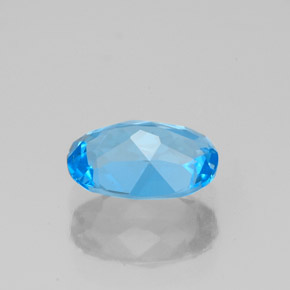 Topacio azul natural de 1,40 ct, corte óvalo, VVS-VS