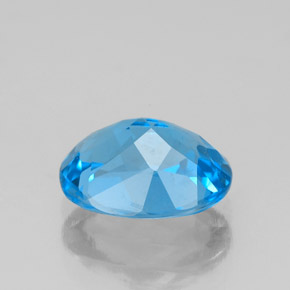 Topacio azul natural de 2,19 ct, corte óvalo, VVS-VS