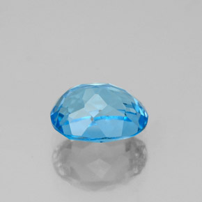 Topacio azul natural de 1,82 ct, corte óvalo, VS-SI