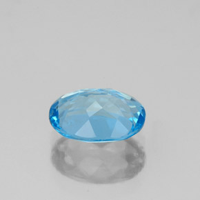 Topacio azul natural de 1,62 ct, corte óvalo, VS