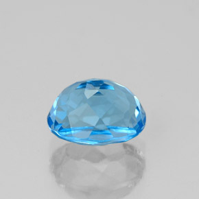Topacio azul natural de 2,18 ct, corte óvalo, VVS