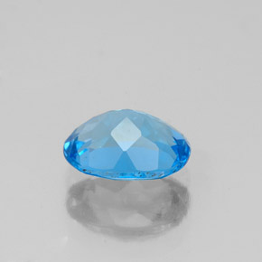 Topacio azul natural de 1,52 ct, corte óvalo, VVS-VS