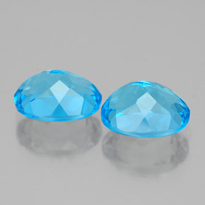 Gemas de topacio azul natural de 5,15 ct, corte óvalo, VVS-VS