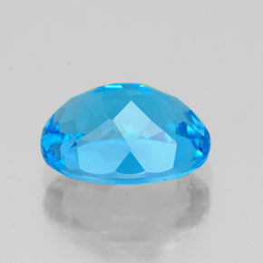 Topacio azul natural de 2,50 ct, corte óvalo, VVS-VS