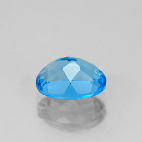 Topacio azul natural de 1,78 ct, corte óvalo, VS-SI