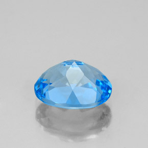 Topacio azul natural de 2,50 ct, corte óvalo, VS