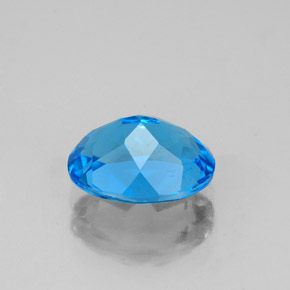 Topacio azul natural de 2,28 ct, corte óvalo, VS