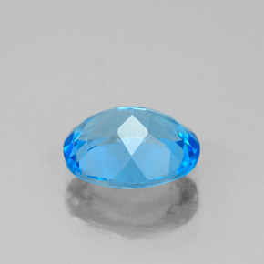 Topacio azul natural de 2,36 ct, corte óvalo, VS-SI
