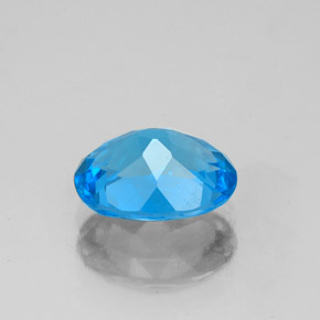 Topacio azul natural de 2,25 ct, corte óvalo, VS