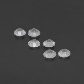 Gemas de topacio blanco natural de  ct, corte redondo, VS