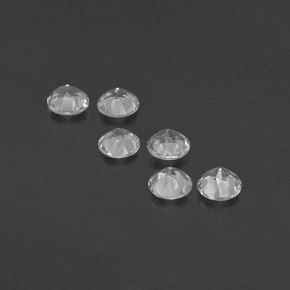 Gemas de topacio blanco natural de  ct, corte redondo, VVS-VS