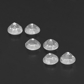 Gemas de topacio blanco natural de  ct, corte redondo, VVS-VS