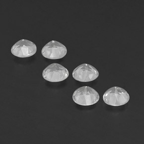 Gemas de topacio blanco natural de  ct, corte redondo, VS