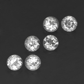 Gemas de topacio blanco natural de  ct, corte redondo, VS