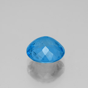 Topacio azul natural de 2,34 ct, corte redondo, SI