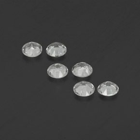 Gemas de topacio blanco natural de  ct, corte redondo, VS