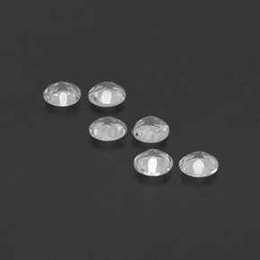 Gemas de topacio blanco natural de  ct, corte redondo, VS