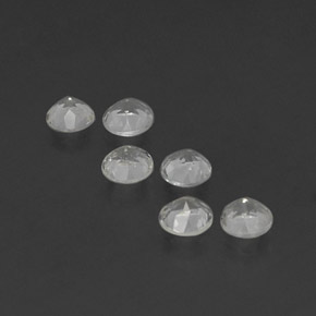 Gemas de topacio blanco natural de  ct, corte redondo, VS