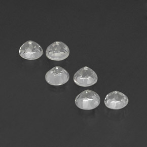 Gemas de topacio blanco natural de  ct, corte redondo, VS