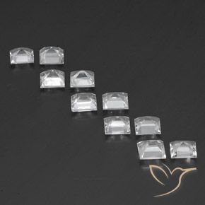 Gemas de Topacio Blanco natural de 6.97 ct, Cuadrado, VVS-VS