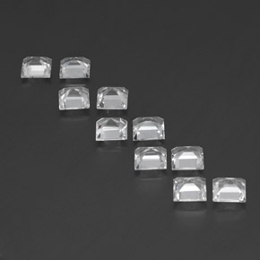Gemas de topacio blanco natural de  ct, cuadrado, VVS-VS